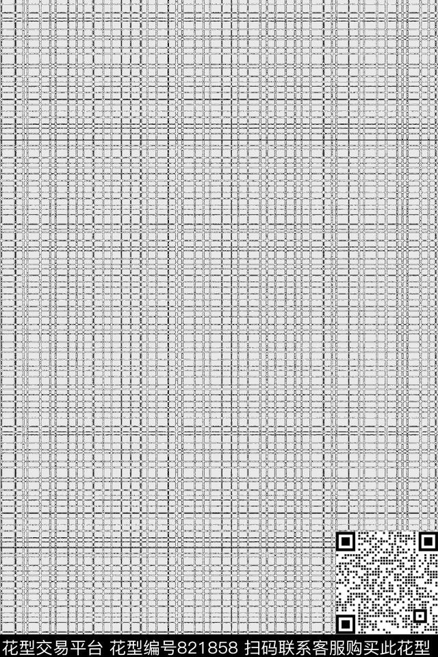 Y17M77-1.tif - 821858 - 家纺类 沙发布 格子 - 传统印花花型 － 沙发布花型设计 － 瓦栏