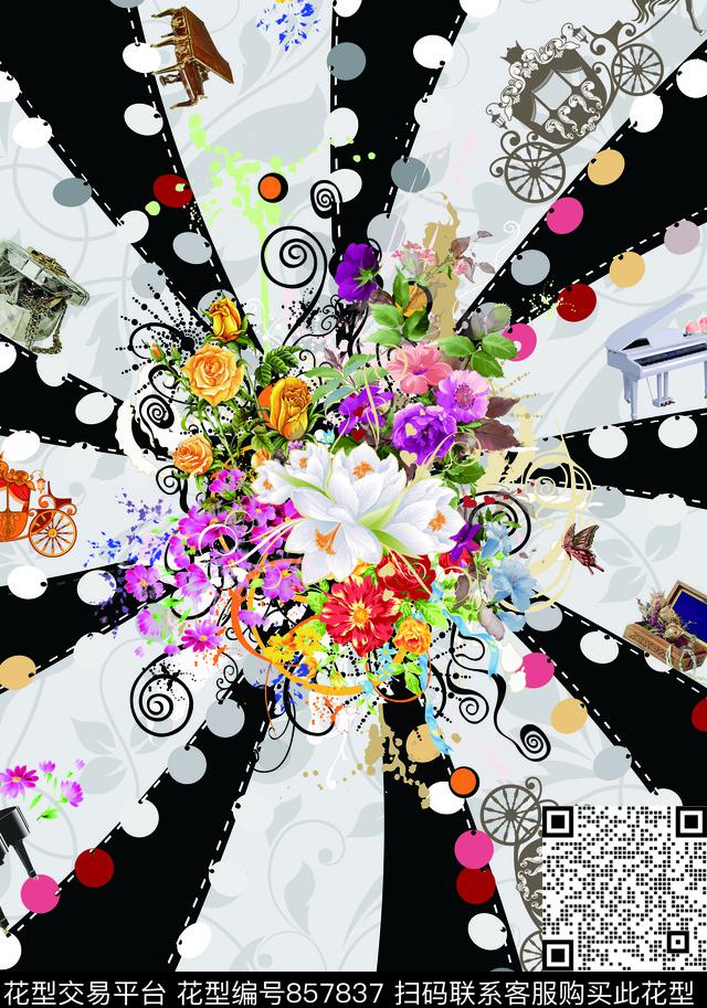 R-5.jpg - 857837 - 花卉 旋转 马车 - 数码印花花型 － 女装花型设计 － 瓦栏
