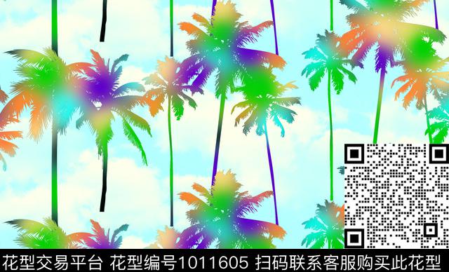 4.jpg - 1011605 - 椰子树 数码花型 潮牌 - 数码印花花型 － 女装花型设计 － 瓦栏