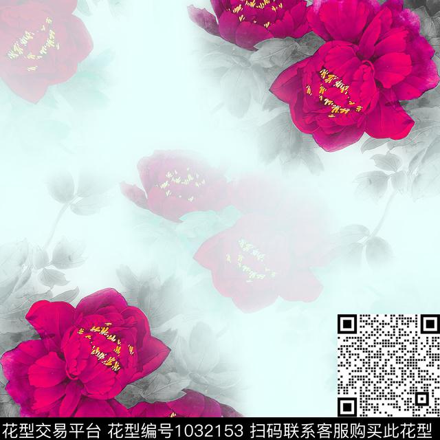 81-6-2.jpg - 1032153 - 中国 围巾 雪纺 - 数码印花花型 － 方巾花型设计 － 瓦栏