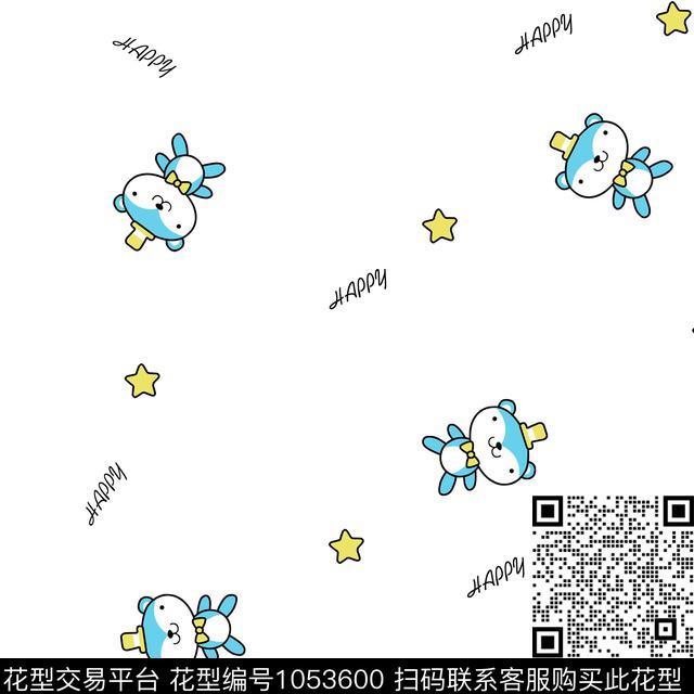 卡通小熊.jpg - 1053600 - 中国 数码花型 创意 - 数码印花花型 － 童装花型设计 － 瓦栏