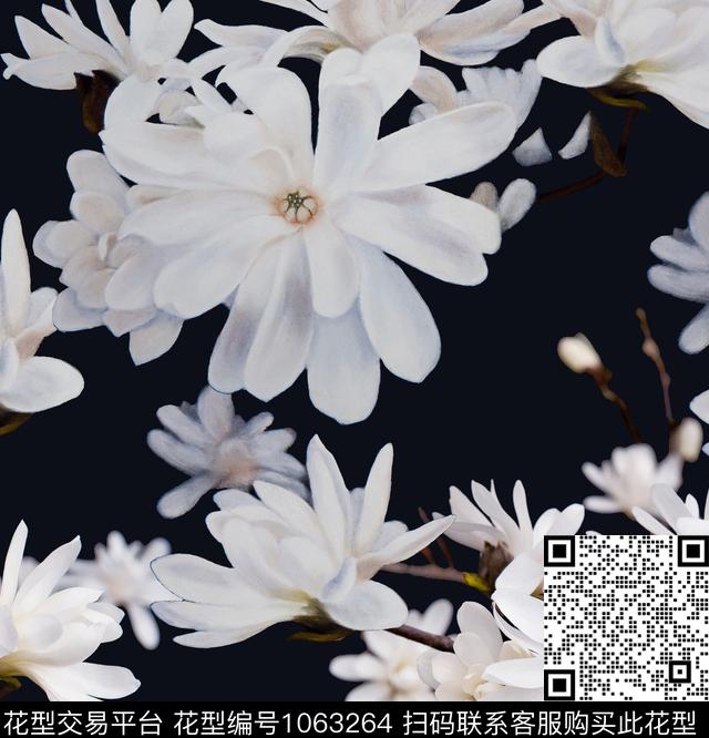 R1805074.jpg - 1063264 - 数码花型 花卉 大牌风 - 数码印花花型 － 女装花型设计 － 瓦栏