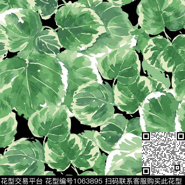 22.jpg - 1063895 - 数码花型 绿植树叶 满排 - 数码印花花型 － 女装花型设计 － 瓦栏