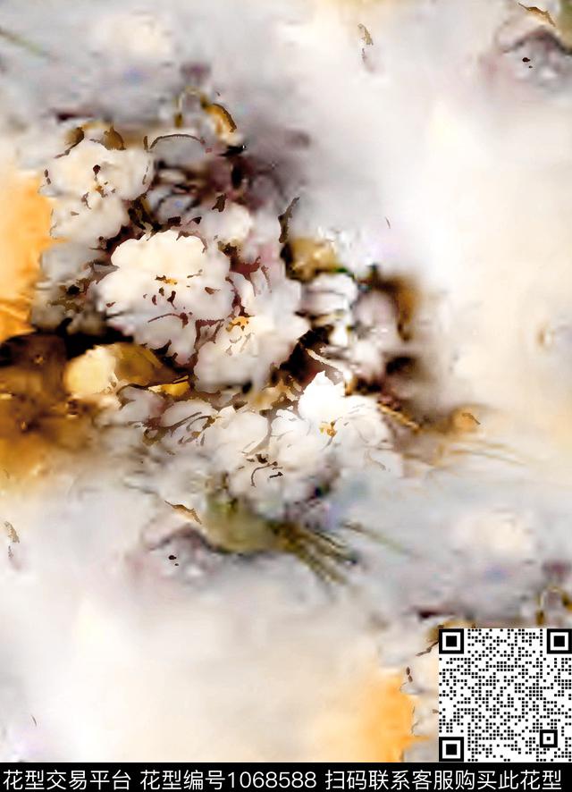 R1805026A.jpg - 1068588 - 数码花型 花卉 大牌风 - 数码印花花型 － 女装花型设计 － 瓦栏