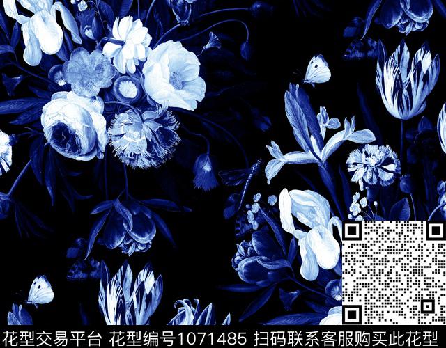 R1805110.jpg - 1071485 - 数码花型 花卉 大牌风 - 数码印花花型 － 女装花型设计 － 瓦栏