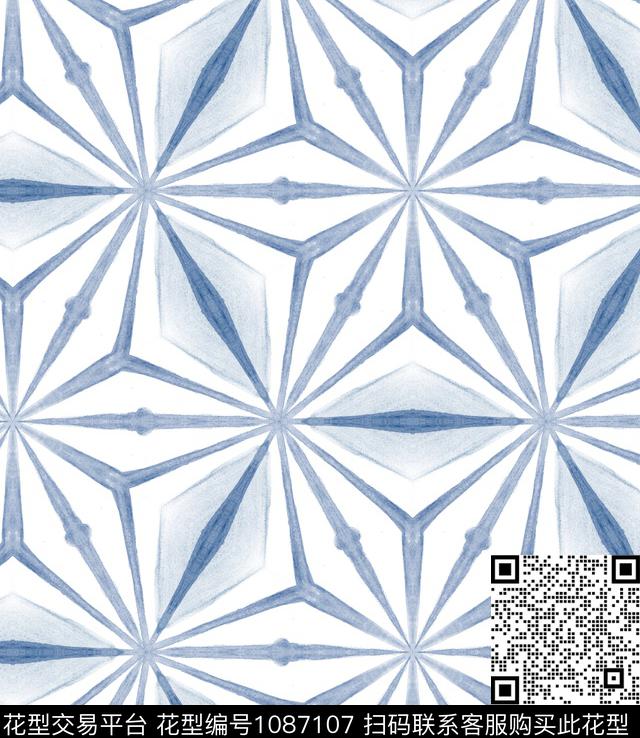 2018-06-24-6.jpg - 1087107 - 几何 简约 墙纸 - 传统印花花型 － 床品花型设计 － 瓦栏
