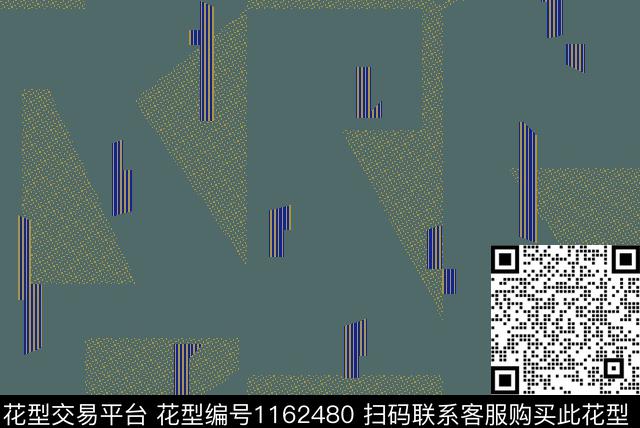 087-2.tif - 1162480 - 几何 波西米亚 三角形 - 传统印花花型 － 男装花型设计 － 瓦栏