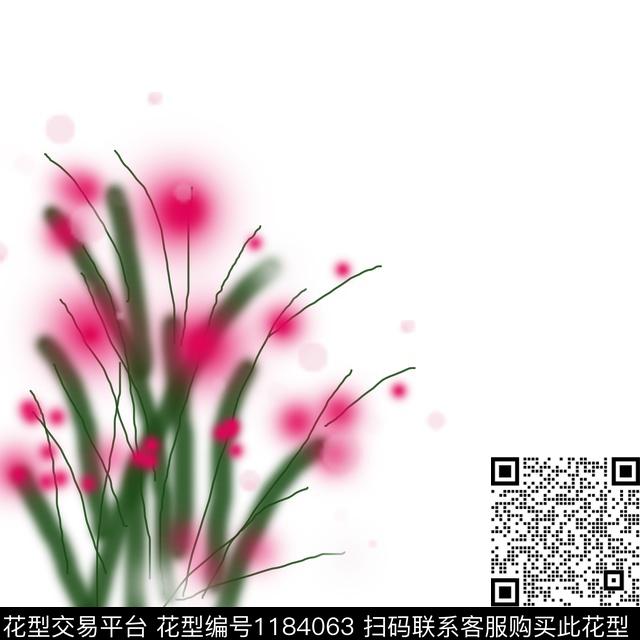 79787.jpg - 1184063 - 抽象 手绘 花卉 - 数码印花花型 － 女装花型设计 － 瓦栏