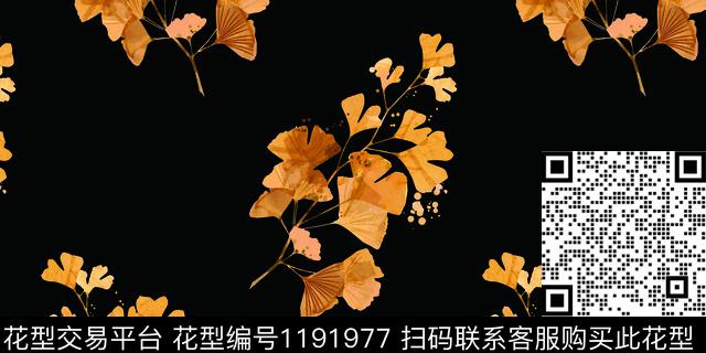 1903010-2.jpg - 1191977 - 数码花型 绿植树叶 小清新 - 数码印花花型 － 女装花型设计 － 瓦栏