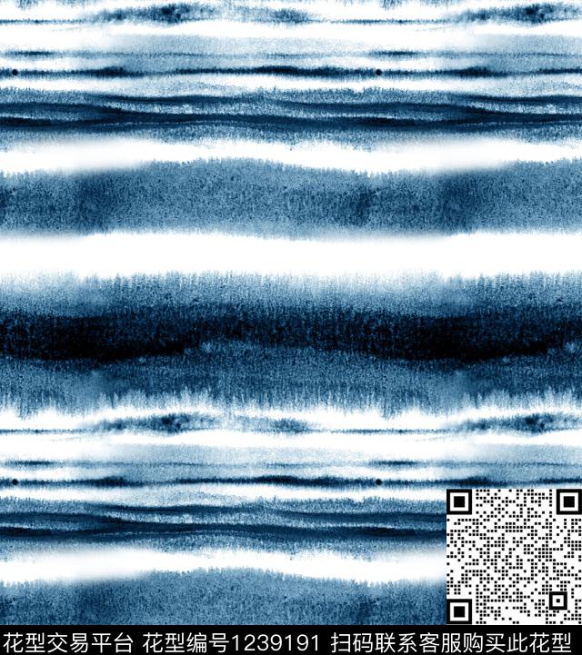R1811033.jpg - 1239191 - 扎染花型 蓝印花 国风 - 数码印花花型 － 女装花型设计 － 瓦栏