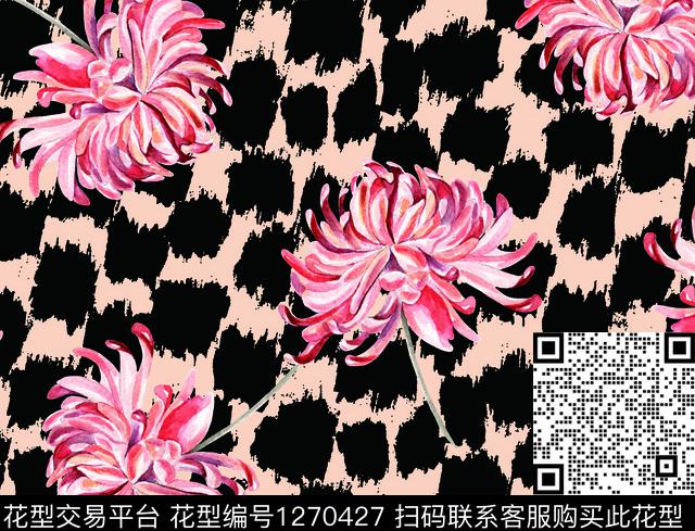 19000014.jpg - 1270427 - 数码花型 大牌风 欧洲 - 数码印花花型 － 女装花型设计 － 瓦栏