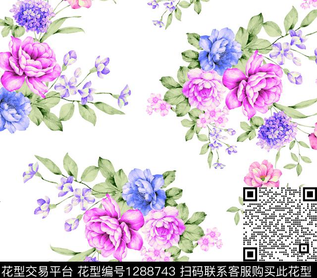 3.jpg - 1288743 - 数码花型 花卉 春夏花型 - 数码印花花型 － 女装花型设计 － 瓦栏