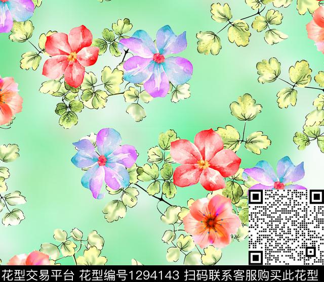 ST-00001.jpg - 1294143 - 数码花型 花卉 热带花型 - 数码印花花型 － 女装花型设计 － 瓦栏