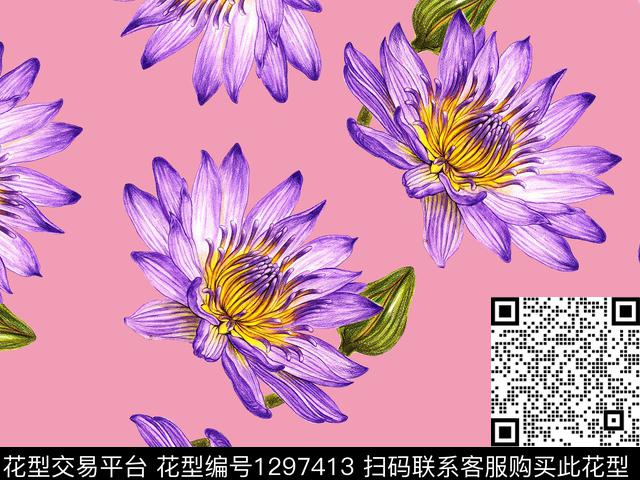 200209-3.jpg - 1297413 - 抽象花卉 数码花型 手绘花卉 - 数码印花花型 － 女装花型设计 － 瓦栏