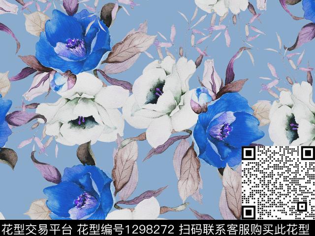 200218-2.jpg - 1298272 - 数码花型 抽象花卉 茶花 - 数码印花花型 － 女装花型设计 － 瓦栏