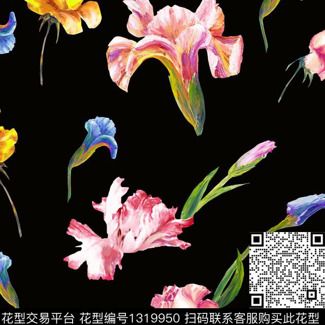 Y2004013.jpg - 1319950 - 数码花型 扎染花型 潮牌 - 数码印花花型 － 女装花型设计 － 瓦栏