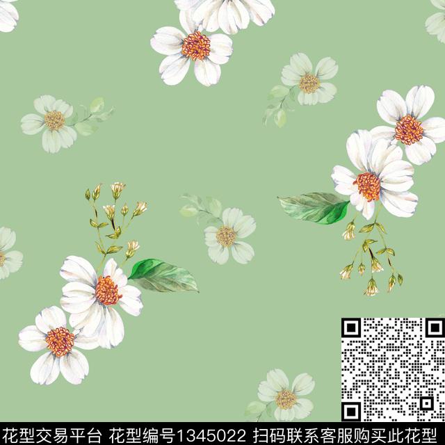 ASMYSJ0155.jpg - 1345022 - 绿植树叶 数码花型 花卉 - 数码印花花型 － 女装花型设计 － 瓦栏