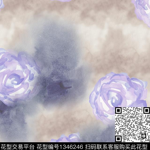 ASMYSJ0163.jpg - 1346246 - 数码花型 花卉 大牌风 - 数码印花花型 － 女装花型设计 － 瓦栏