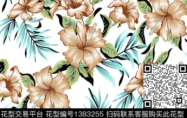 RD58.jpg - 1383255 - 鲜花 彩底花卉 潮牌 - 传统印花花型 － 女装花型设计 － 瓦栏