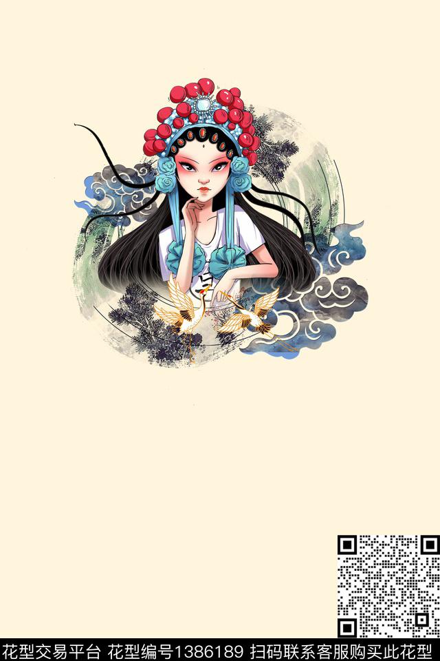 dq029.jpg - 1386189 - 定位花 中国 国潮 - 数码印花花型 － 女装花型设计 － 瓦栏