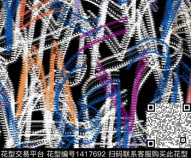 0430男5.jpg - 1417692 - 几何 定位花 字母 - 数码印花花型 － 男装花型设计 － 瓦栏