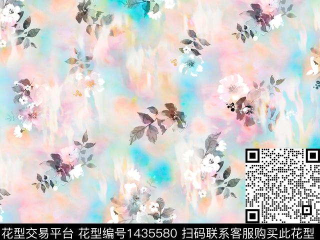 20210702-女3.jpg - 1435580 - 定位花 扎染花型 花卉 - 数码印花花型 － 女装花型设计 － 瓦栏