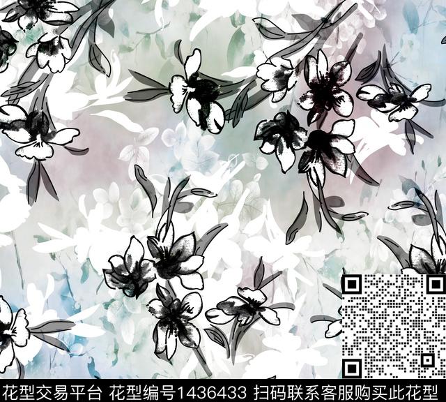 20210704-女6.jpg - 1436433 - 定位花 扎染花型 花卉 - 数码印花花型 － 女装花型设计 － 瓦栏