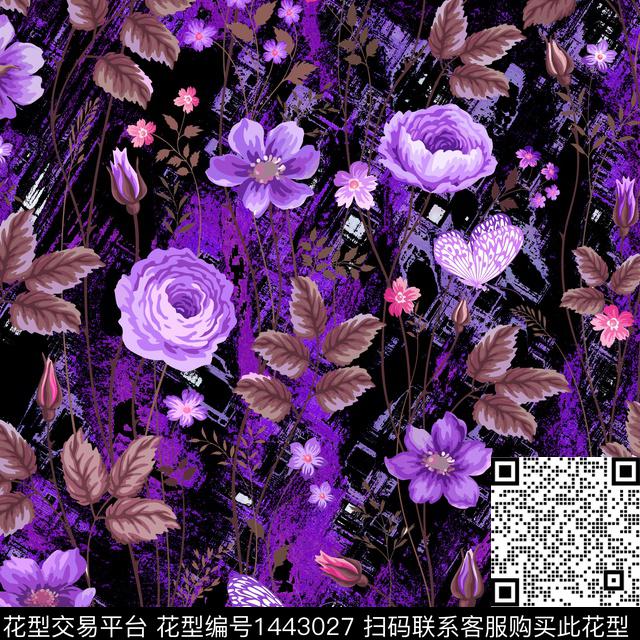 BSMYSJ0497.jpg - 1443027 - 绿植树叶 数码花型 花卉 - 数码印花花型 － 女装花型设计 － 瓦栏