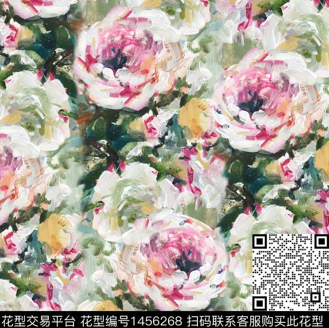 R2111025.jpg - 1456268 - 油画花型 2022春夏 春夏花型 - 数码印花花型 － 女装花型设计 － 瓦栏