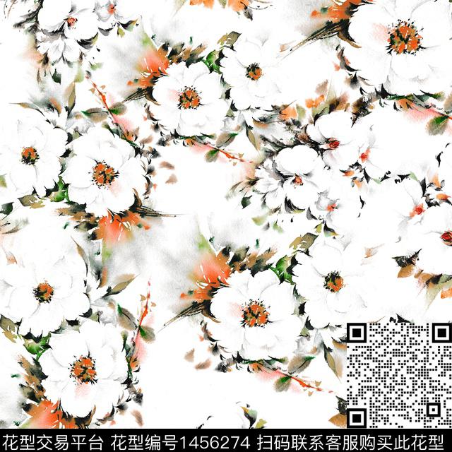 R2111027A.jpg - 1456274 - 油画花型 水彩花卉 手绘大花 - 数码印花花型 － 女装花型设计 － 瓦栏