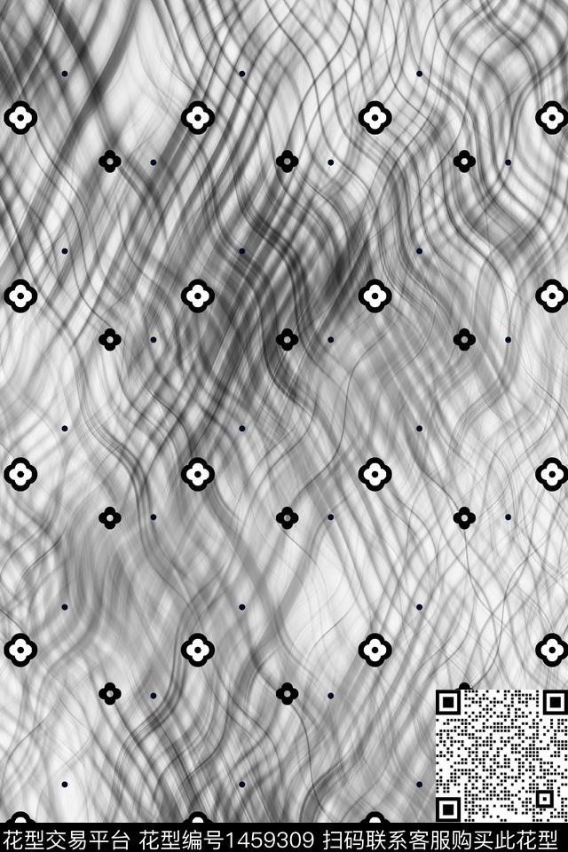 Z11666.jpg - 1459309 - 几何 大牌风 小清新 - 数码印花花型 － 女装花型设计 － 瓦栏