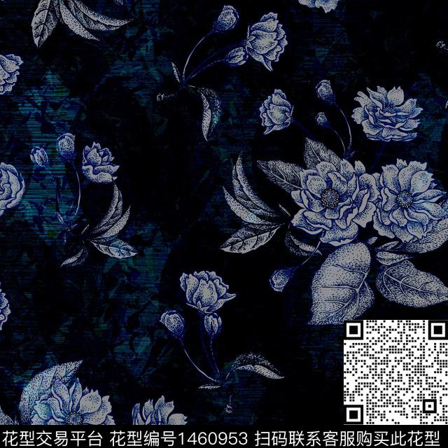 BSMYSJ0601.jpg - 1460953 - 绿植树叶 数码花型 花卉 - 数码印花花型 － 女装花型设计 － 瓦栏