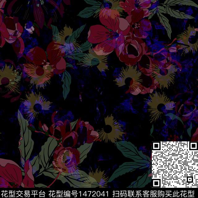 BSMYSJ0603.jpg - 1472041 - 绿植树叶 数码花型 花卉 - 数码印花花型 － 女装花型设计 － 瓦栏