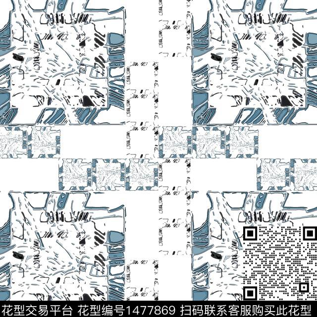 20220223-抽象-2-00.jpg - 1477869 - 几何 格子 抽象男装 - 传统印花花型 － 男装花型设计 － 瓦栏