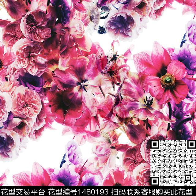 R2203008.jpg - 1480193 - 彩底花卉 大花 审 - 数码印花花型 － 女装花型设计 － 瓦栏