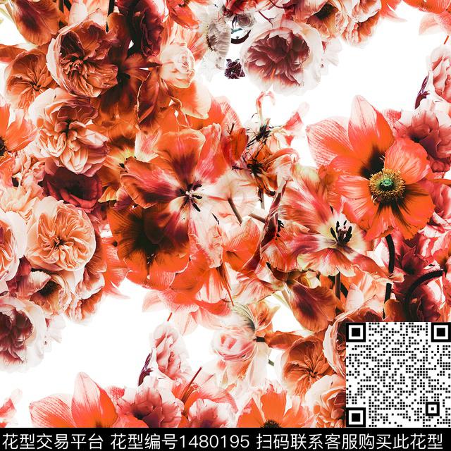 R2203008A.jpg - 1480195 - 彩底花卉 大花 宫廷风 - 数码印花花型 － 女装花型设计 － 瓦栏