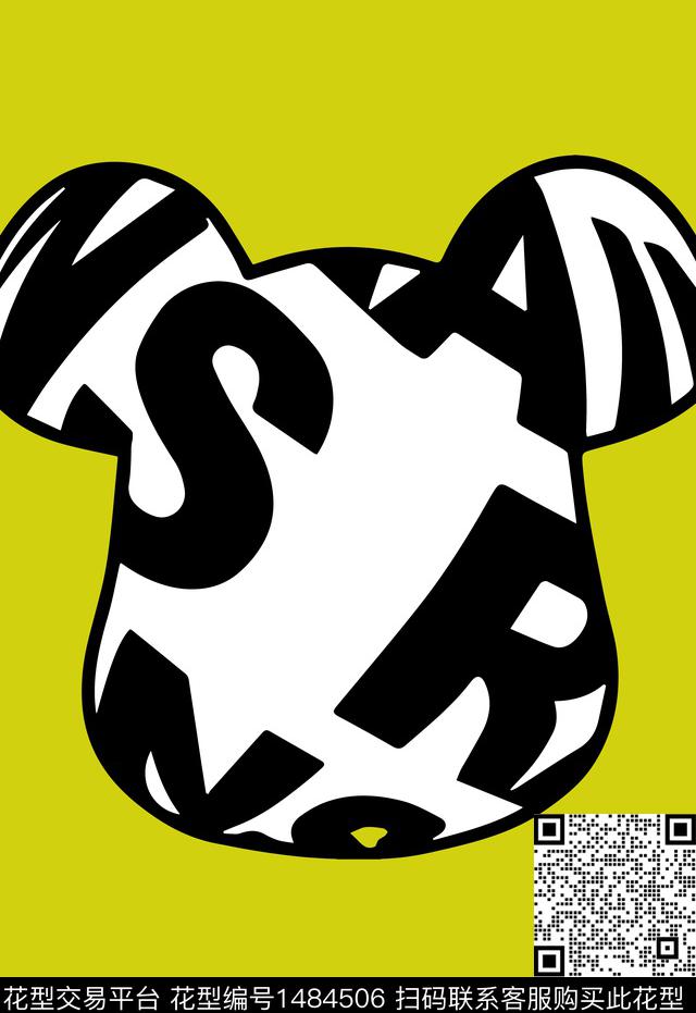 30.jpg - 1484506 - 动物头 格子 黑白花型 - 数码印花花型 － 男装花型设计 － 瓦栏
