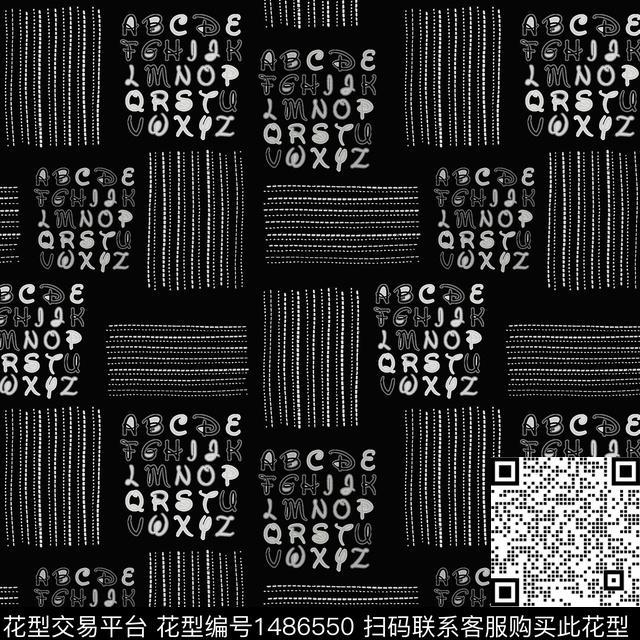 20220326-字母-3-00.jpg - 1486550 - 几何 字母 男装 - 传统印花花型 － 男装花型设计 － 瓦栏