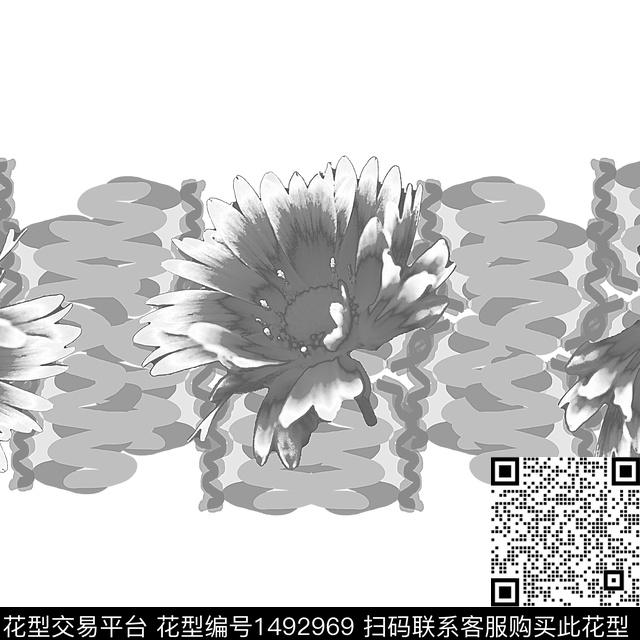 0982.jpg - 1492969 - 花卉 抽象 混合拼接 - 数码印花花型 － 女装花型设计 － 瓦栏