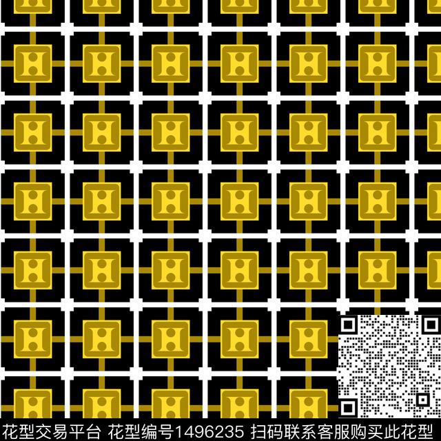 2021-02-27-2.jpg - 1496235 - 格子 几何 字母 - 传统印花花型 － 女装花型设计 － 瓦栏