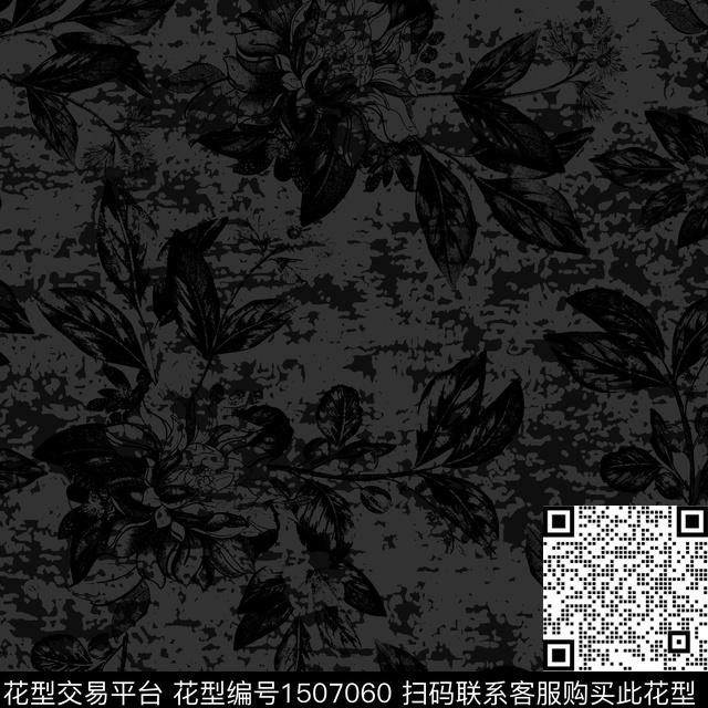 70.jpg - 1507060 - 花卉 手绘 矢量 - 数码印花花型 － 女装花型设计 － 瓦栏