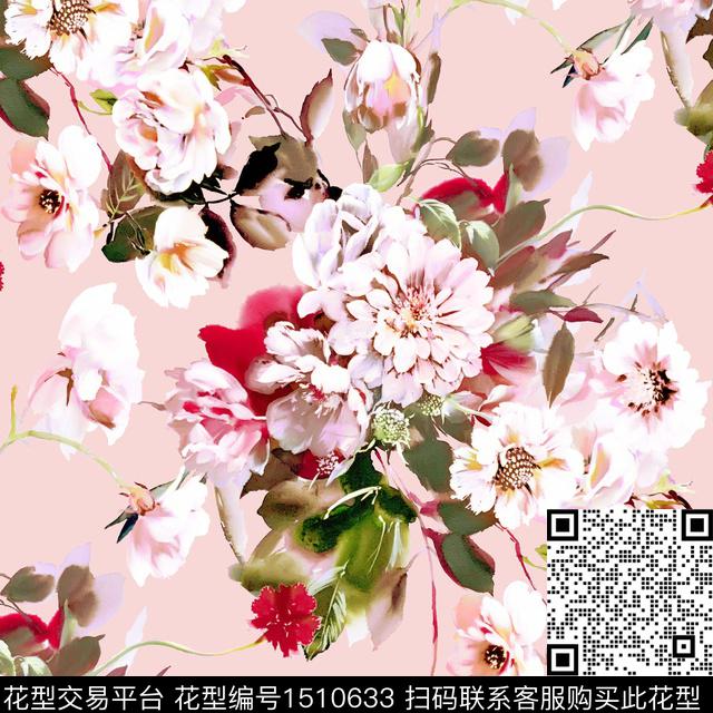 R2208137A.jpg - 1510633 - 真丝 手绘花卉 大花 - 数码印花花型 － 女装花型设计 － 瓦栏