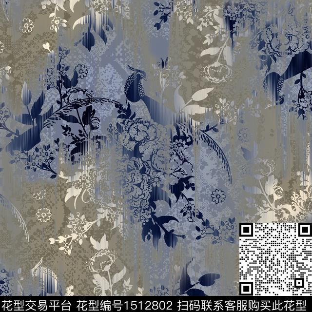 111.jpg - 1512802 - 花卉 手绘 矢量 - 数码印花花型 － 女装花型设计 － 瓦栏