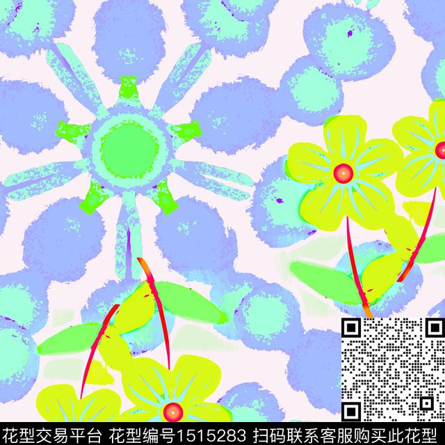 567890.jpg - 1515283 - 花卉 抽象 混合拼接 - 数码印花花型 － 女装花型设计 － 瓦栏