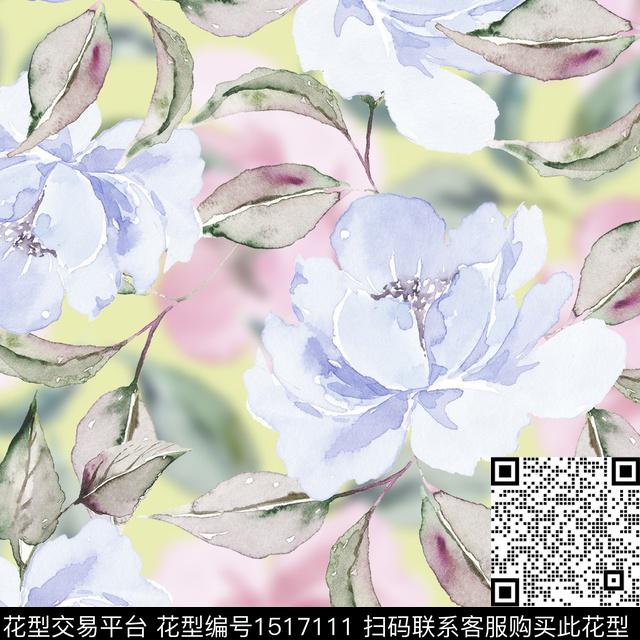 h2226.jpg - 1517111 - 绿植树叶 国画 小碎花 - 数码印花花型 － 女装花型设计 － 瓦栏