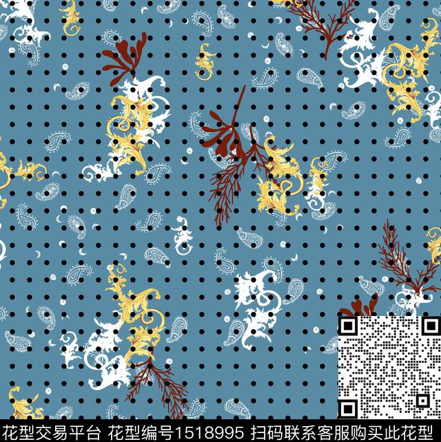 091502.jpg - 1518995 - 连衣裙 女装 花卉 - 数码印花花型 － 女装花型设计 － 瓦栏