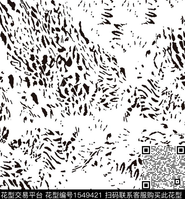 12.jpg - 1549421 - 动物纹 豹纹 黑白 - 数码印花花型 － 女装花型设计 － 瓦栏