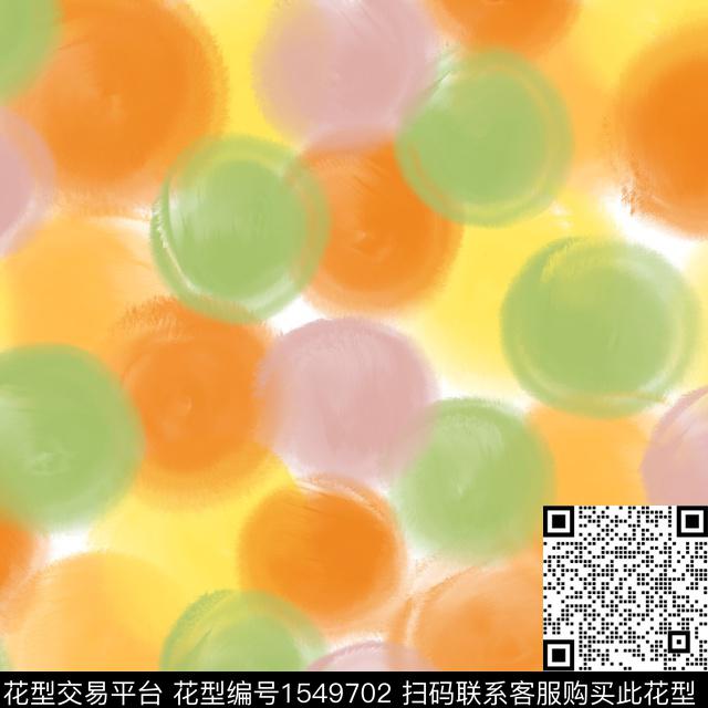 20643A83-A5C1-4E75-B7EA-7E8F19580E21.jpg - 1549702 - 水彩 几何 波点 - 数码印花花型 － 女装花型设计 － 瓦栏