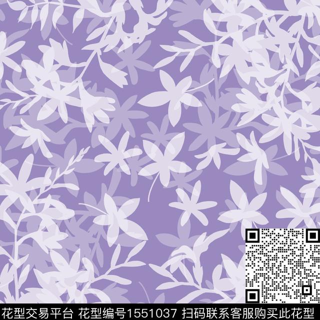 55145B5A-7491-4832-A1BB-7B4810FCFAFF.jpg - 1551037 - 花卉 影花 满版散花 - 传统印花花型 － 女装花型设计 － 瓦栏