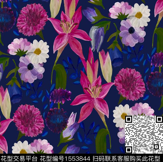 R2308033A.jpg - 1553844 - 秋冬花型 油画花型 百合 - 数码印花花型 － 女装花型设计 － 瓦栏